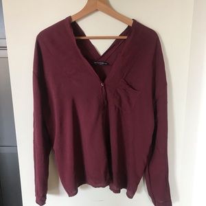 Burgundy blouse from Brandy Melville